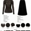 Premium Black Two-Piece Pleated Dress Set