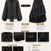 Premium Two-Piece Polka Dot Set with Pleated Skirt