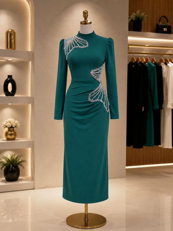 Elegant Color Block Shirt Dress