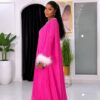 Premium Pink Pleated Evening Dress