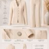 Premium Beige Two-Piece Blazer & Trouser Set