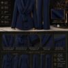 Navy Blue Two-Piece Blazer Set