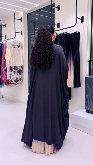 Premium Purple Kimono and Pleated Skirt Set