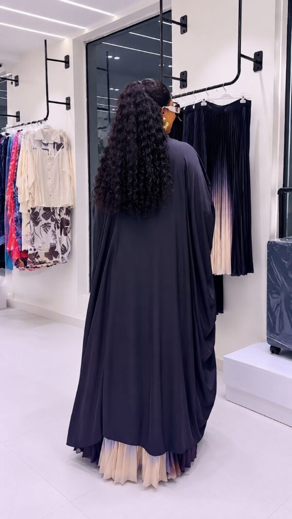 Premium Purple Kimono and Pleated Skirt Set