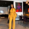 Premium Yellow Two-Piece Blazer Set