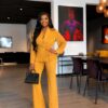 Premium Yellow Two-Piece Blazer Set