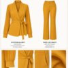 Premium Yellow Two-Piece Blazer Set