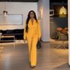 Premium Yellow Two-Piece Blazer Set