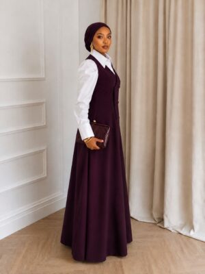 Premium Two-Piece Burgundy Vest Set