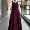 Premium Two-Piece Burgundy Vest Set