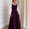 Premium Two-Piece Burgundy Vest Set