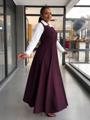 Premium Two-Piece Burgundy Vest Set