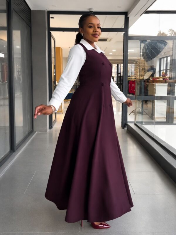 Premium Two-Piece Burgundy Vest Set