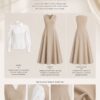 Timeless Elegance Two-Piece Set - Beige Dress & Shirt