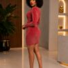 Premium Red Wrap Dress - Wholesale Fashion