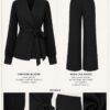 Premium Black Two-Piece Blazer Set