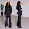 Premium Black Two-Piece Blazer Set