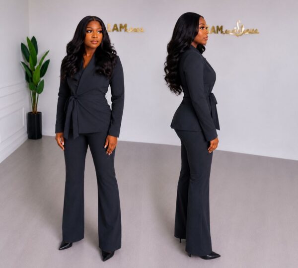 Premium Black Two-Piece Blazer Set