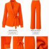 Premium Orange Two-Piece Blazer Set