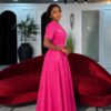 Premium Three-Piece Pink Lace Dress Set - Wholesale
