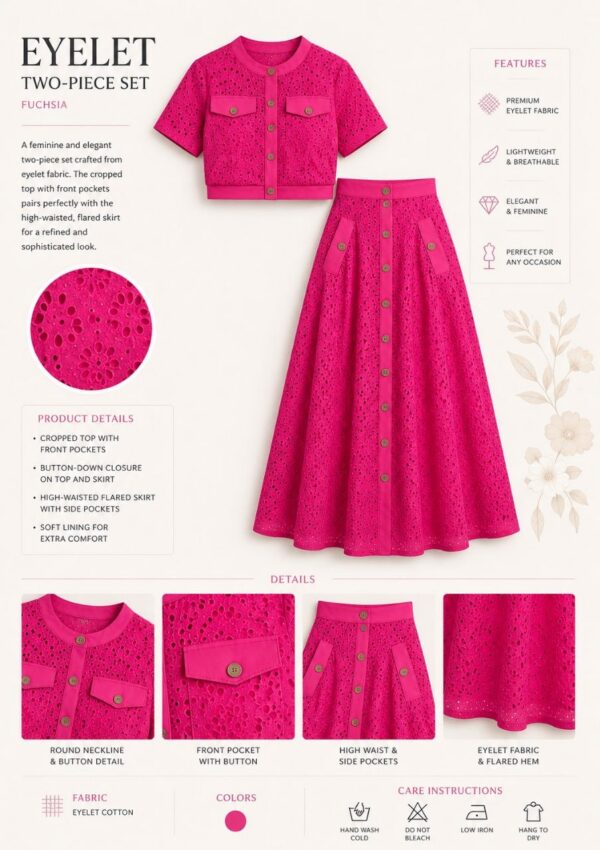 Premium Three-Piece Pink Lace Dress Set - Wholesale