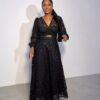 Black Lace Evening Dress