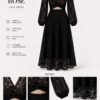 Black Lace Evening Dress