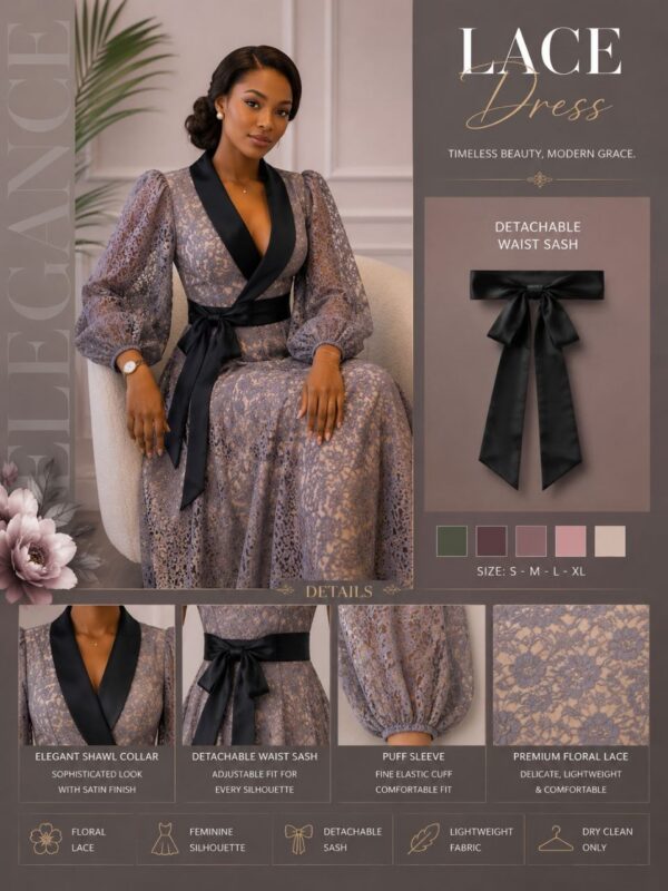 Premium Sequin Wrap Dress - Wholesale Gray Evening Gown