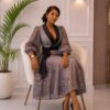 Premium Lace Wrap Dress with Belt