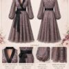 Premium Lace Wrap Dress with Belt