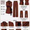 Women's Elegant Brown Crepe Suit Set - Premium Two-Piece Collection