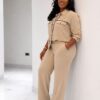Premium Two-Piece Beige Suit Set - Wholesale Business Attire