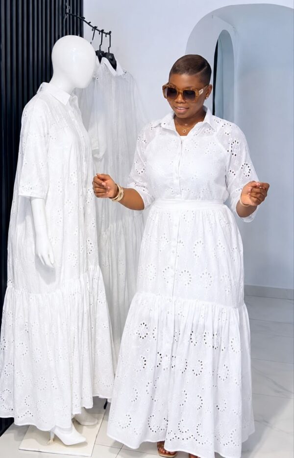 Premium White Eyelet Dress - Wholesale B2B