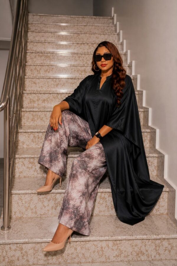 Premium Black Kimono & Pants Set