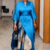 Premium Blue Kimono Pants Set