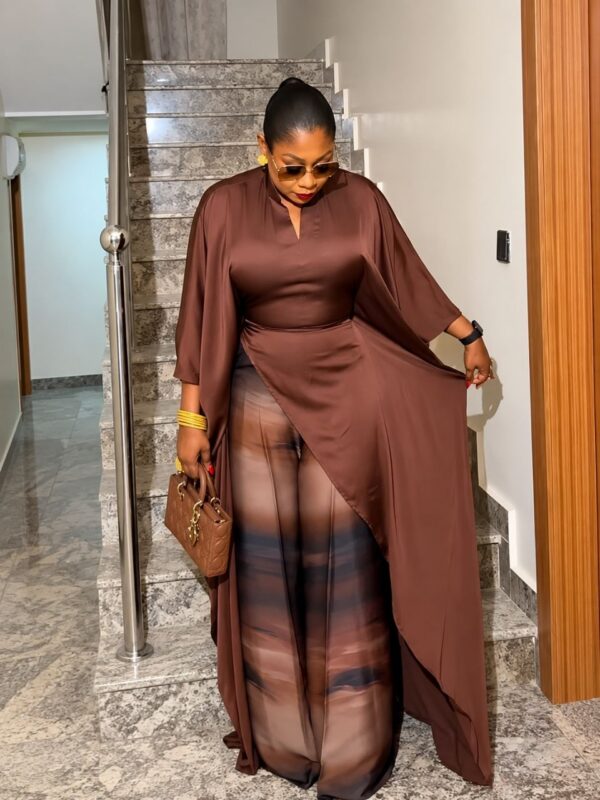 Premium Brown Kimono Pants Set - Wholesale B2B