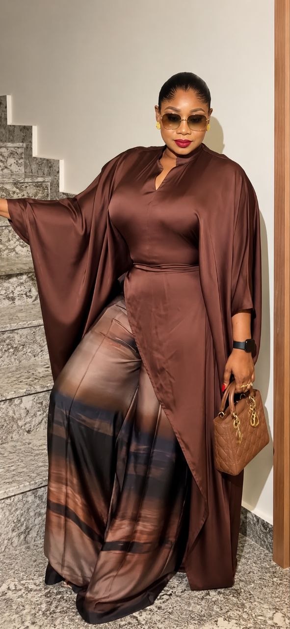 Premium Brown Kimono Pants Set - Wholesale B2B