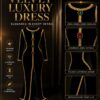 Premium Black Gold Evening Dress - Wholesale