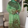 Premium Green Floral Maxi Dress