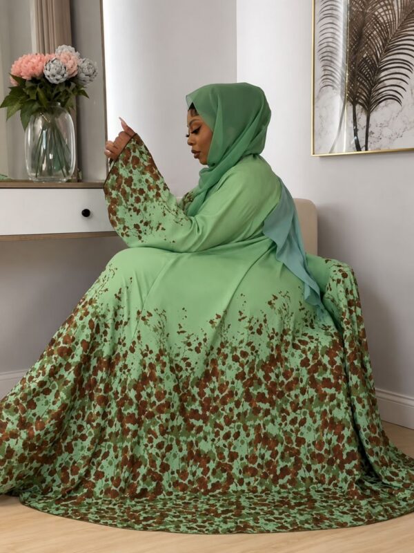 Premium Green Floral Maxi Dress