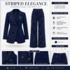 Premium Navy Pinstripe Two-Piece Suit Set