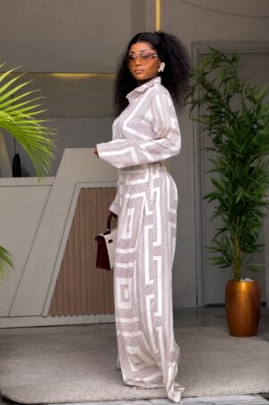 Premium Two-Piece Geometric Print Set