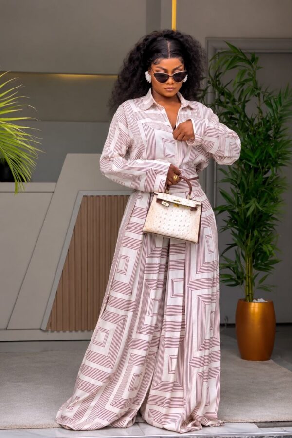 Premium Two-Piece Geometric Print Set