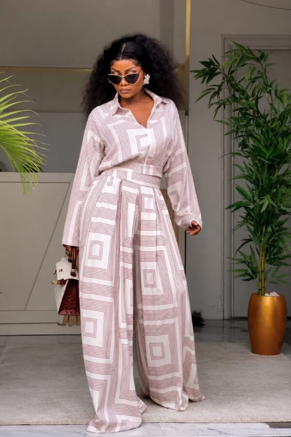 Premium Two-Piece Geometric Print Set