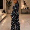 Black Polka Dot Two-Piece Set