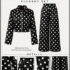 Black Polka Dot Two-Piece Set