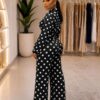 Black Polka Dot Two-Piece Set