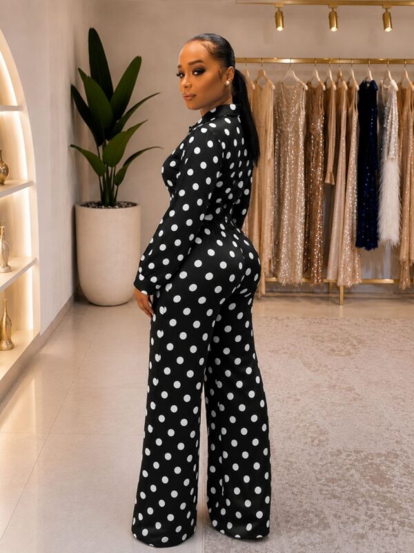 Black Polka Dot Two-Piece Set
