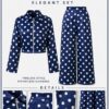 Navy Polka Dot Two-Piece Set