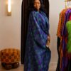 Premium Navy Blue Two-Piece Abaya Set